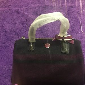 🆕 Coach Purple & Black Mid Sized Shoulder Bag